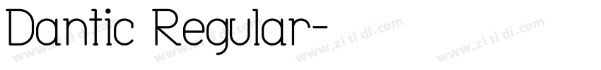 Dantic Regular字体转换